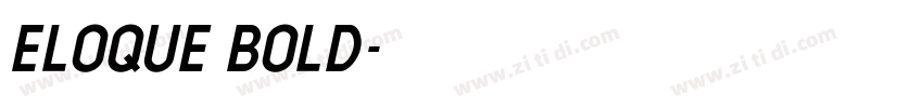 Eloque Bold字体转换